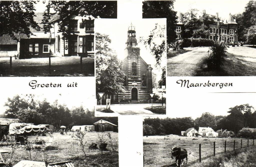 Groeten uit Maarsbergen - 5 afb - 1972 gelopen, Verzamelen, Ophalen of Verzenden, Voor 1920, Gelopen, Noord-Brabant