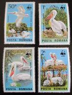 Roemenië, WWF serie Kroeskoppelikaan, Verzenden, Postfris, Dier of Natuur