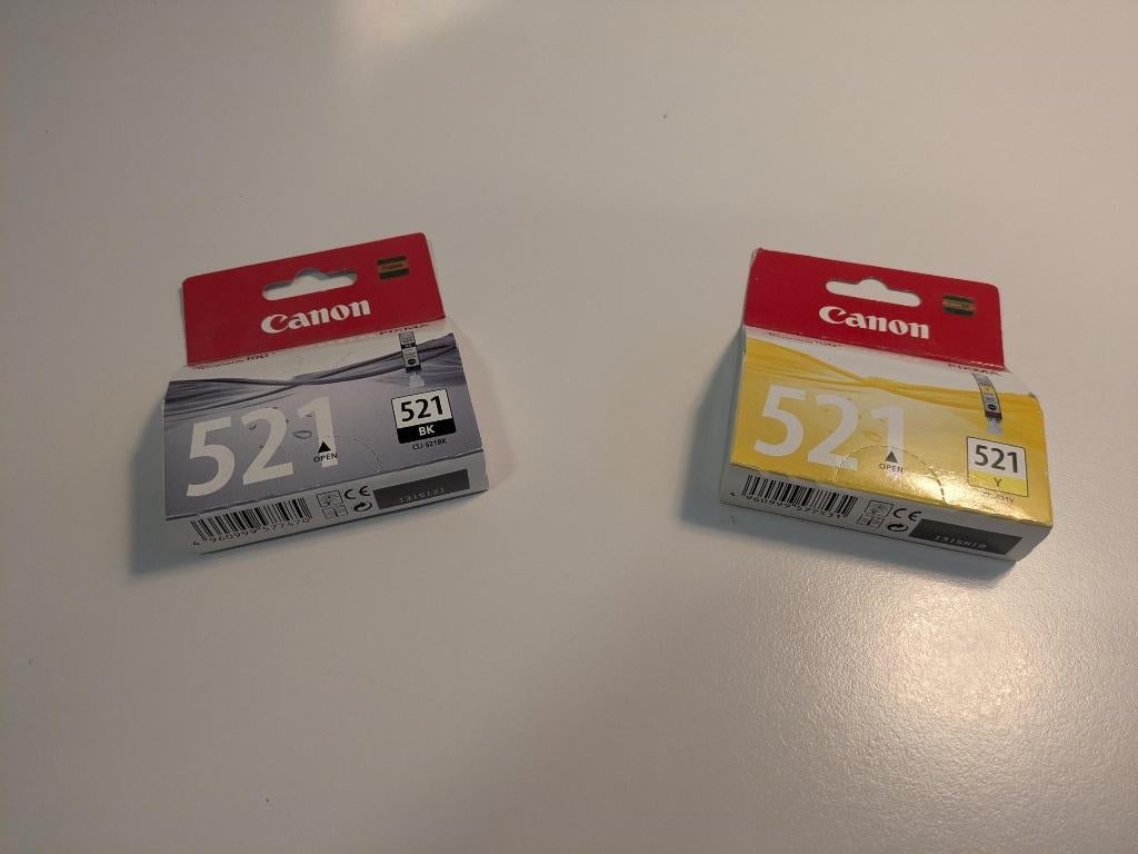 canon 521 cardigdes zwart en geel, Computers en Software, Ophalen, Nieuw, Cartridge, Canon