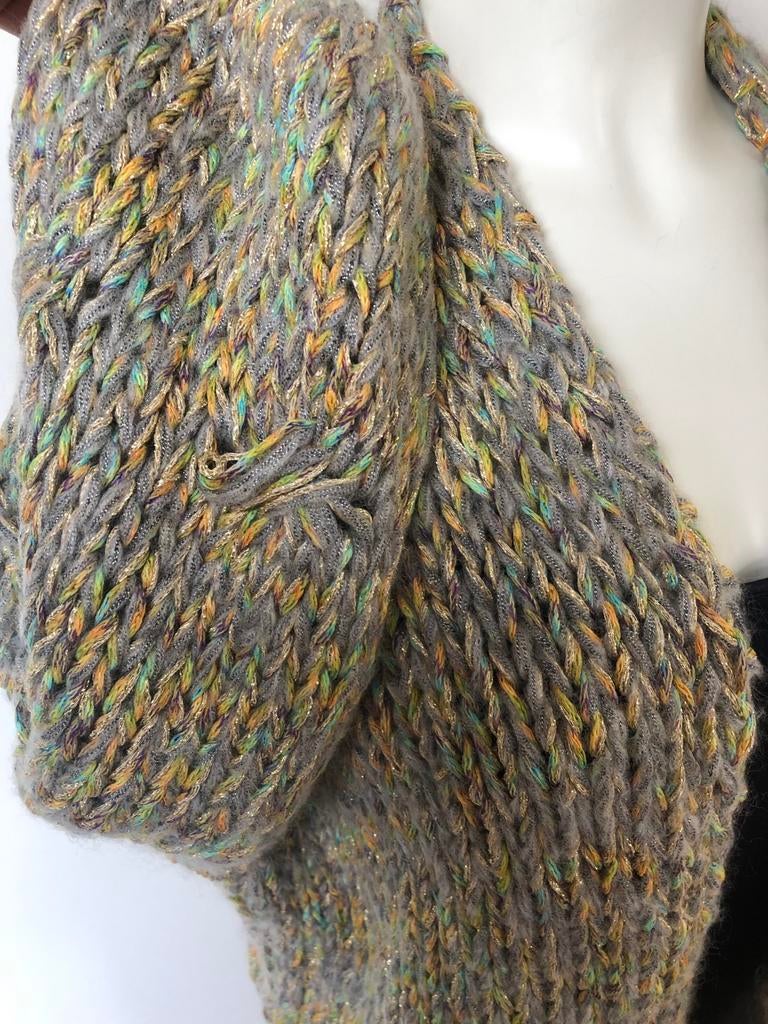 Kiro by kim grijs geel openvallend wollig gebreid s m l, Maat 38/40 (M), Nieuw, Ophalen of Verzenden, X