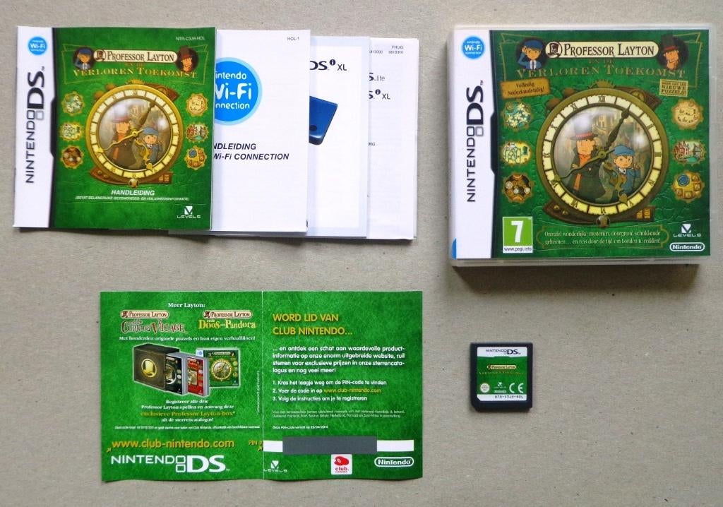 Professor Layton en de Verloren Toekomst voor de Nintendo DS, Puzzel en Educatief, 1 speler, Ophalen of Verzenden, Zo goed als nieuw