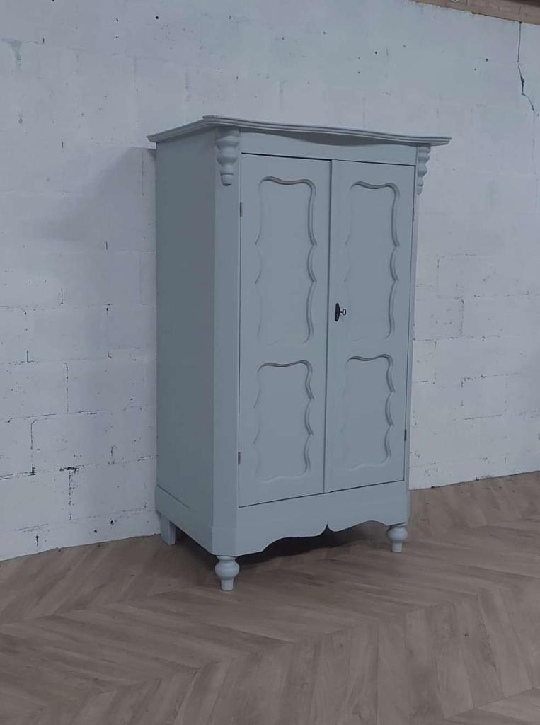 Landelijke klassieke linnenkast, tweedeurskast, biedermeier, Ophalen of Verzenden