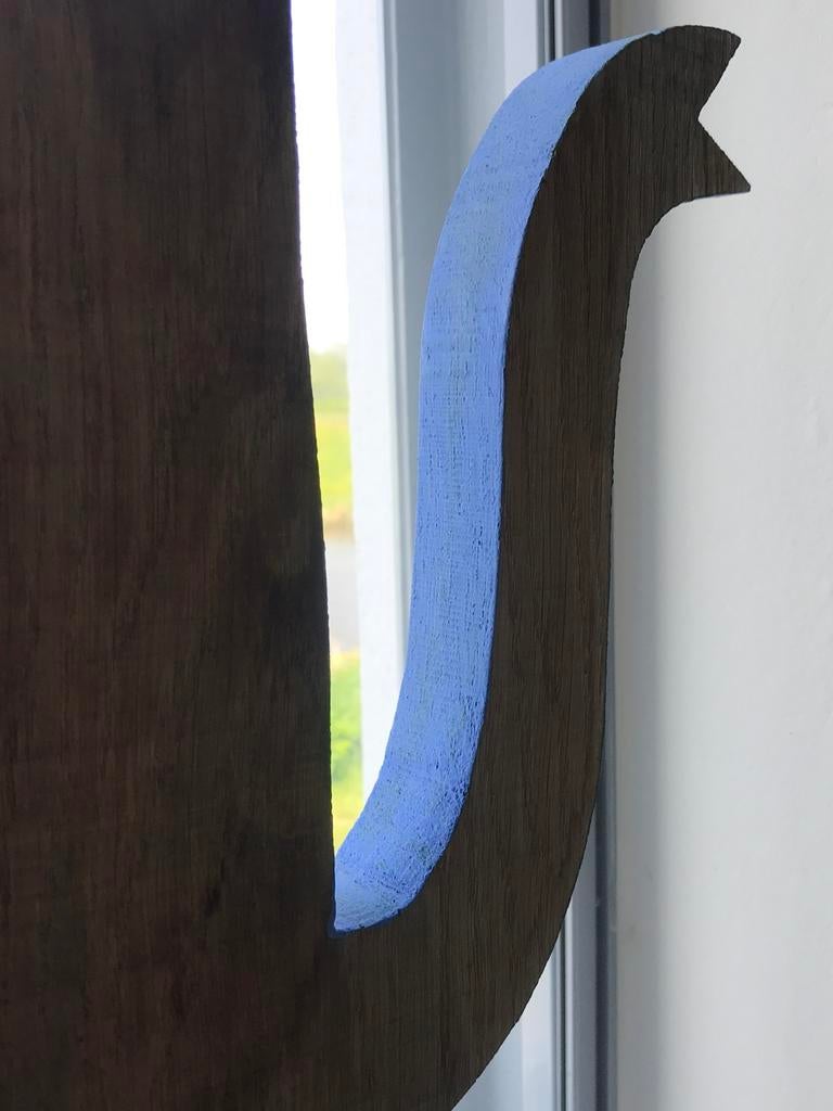 Klaas Gubbel, houten ketel, blauw beschilderd, Antiek en Kunst, Kunst | Overige Kunst, Ophalen