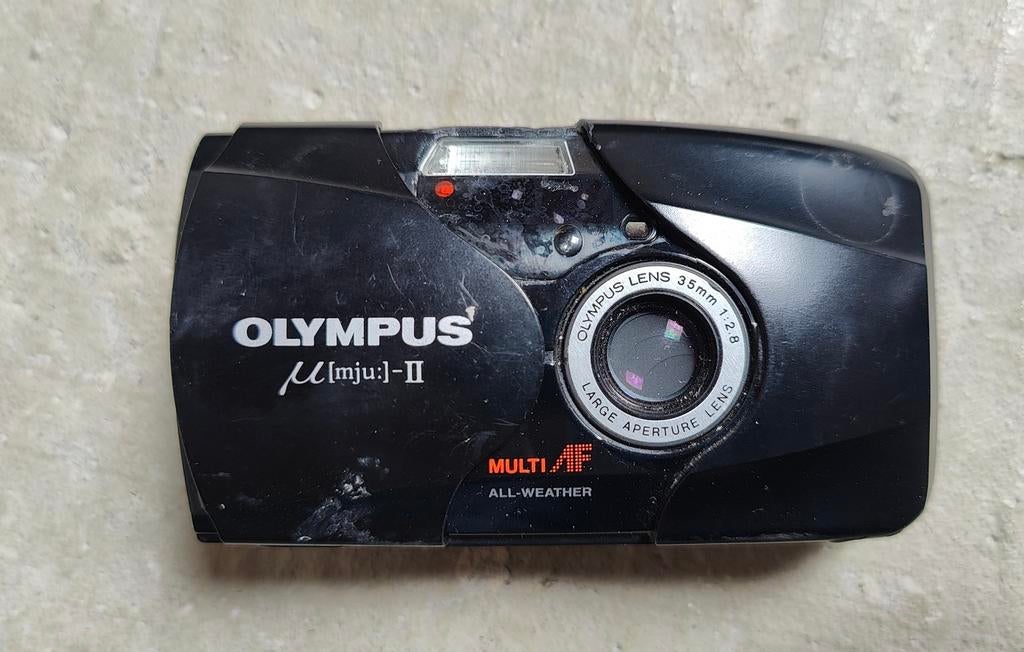Olympus mju II 35mm compactcamera - defect, Ophalen of Verzenden, Niet werkend, Compact, Olympus
