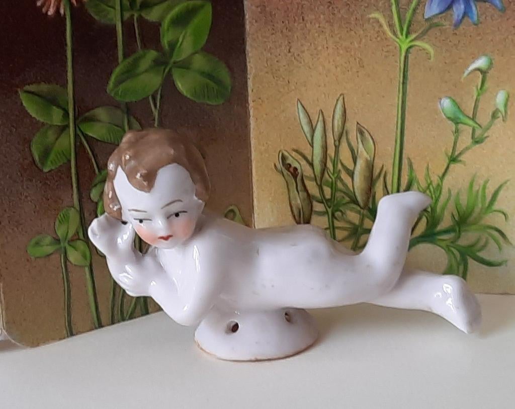 Antieke Porseleinen Halfdoll, Antiek en Kunst, Verzenden