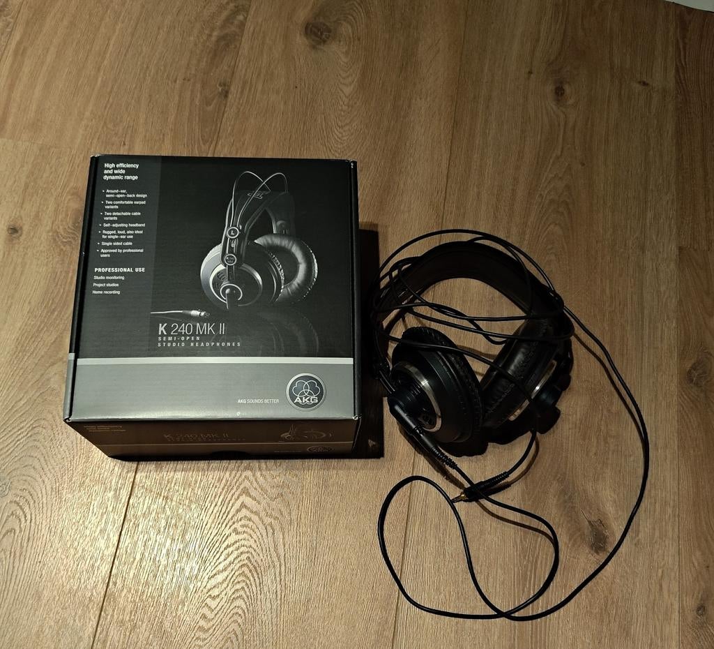 AKG K240 MKII Studio Hoofdtelefoon - Zo goed als nieuw, Ophalen of Verzenden, Zo goed als nieuw, Over oor (circumaural), Overige merken