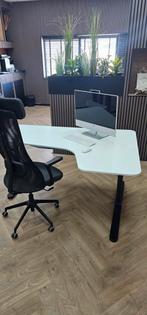 Complete Thuiswerkplek: Bureau, Stoel & HP Pavilion PC, Huis en Inrichting, Bureaus, Spaanplaat of MDF, Hoekbureau, In hoogte verstelbaar