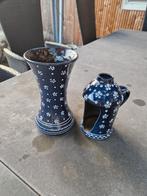 Gmundner Keramik Vaas & Lantaarn, Gebruikt, Blauw, Aardewerk of Porselein, Ophalen of Verzenden