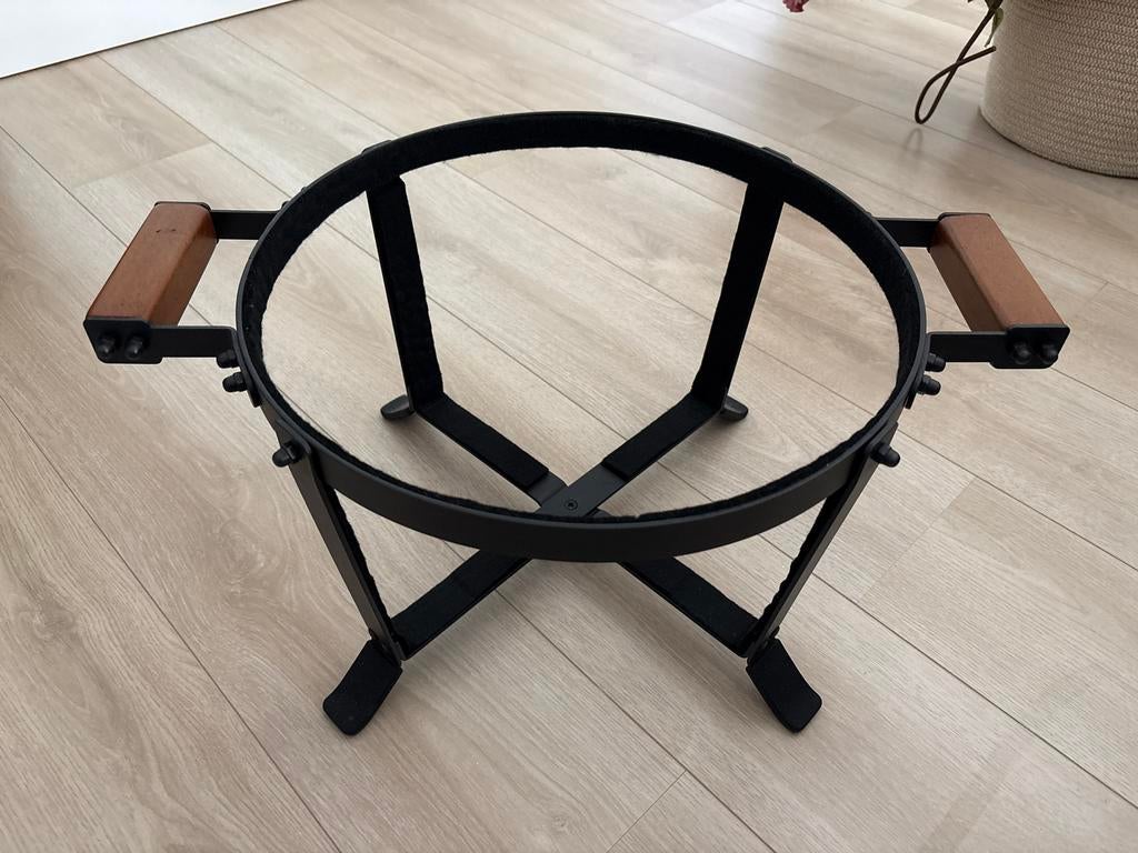 Onderstel voor Kamado Compact - Zwart metaal met houten hand, Ophalen of Verzenden, Nieuw