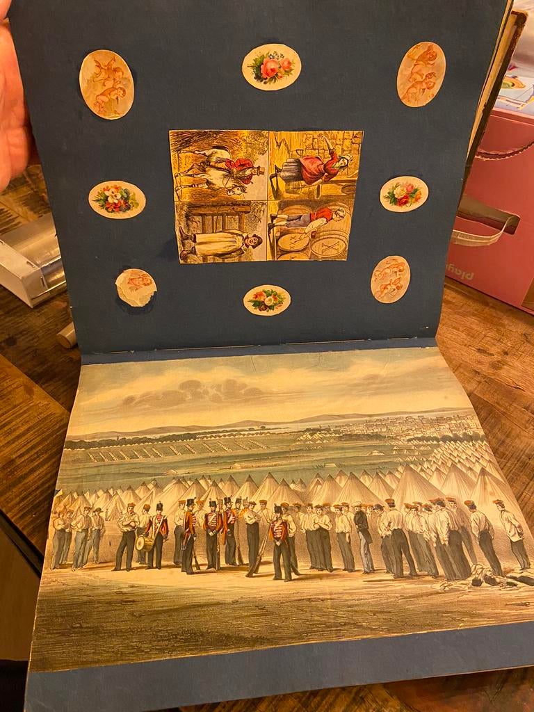 Scrapbook plakboek vintage antiek album amicorum scrap album, Ophalen of Verzenden, Zo goed als nieuw