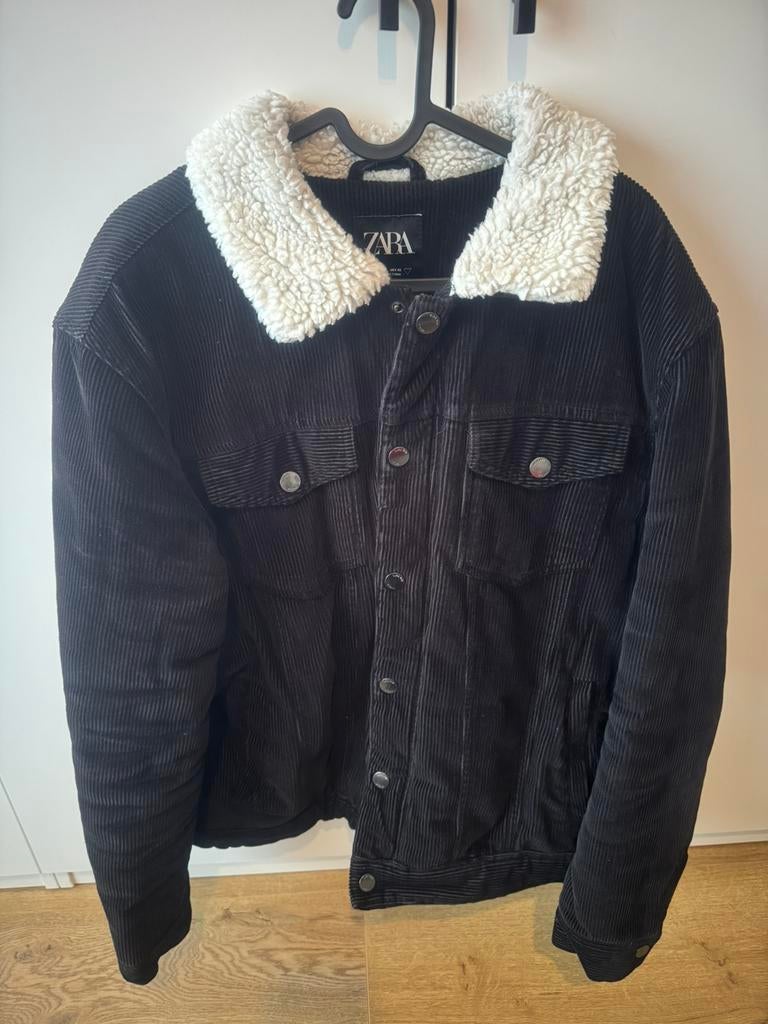 Zwaart Zara heren jas, Kleding | Heren, Jassen | Winter, Ophalen of Verzenden, Zo goed als nieuw