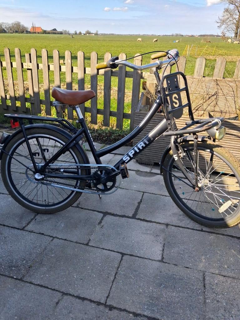 Meisjesfiets 22 inc, Cargo Spirit zwart - Gebruikt maar goed, Ophalen, Gebruikt, Cargo Spirit