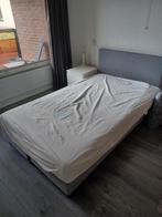 Grijze boxspring 120x200 met hoge achterkant, Huis en Inrichting, Slaapkamer | Boxsprings, Modern strak, Ophalen of Verzenden