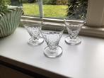Belgische verrerie doyen geslepen art deco rode wijn glazen, Antiek en Kunst, Ophalen of Verzenden