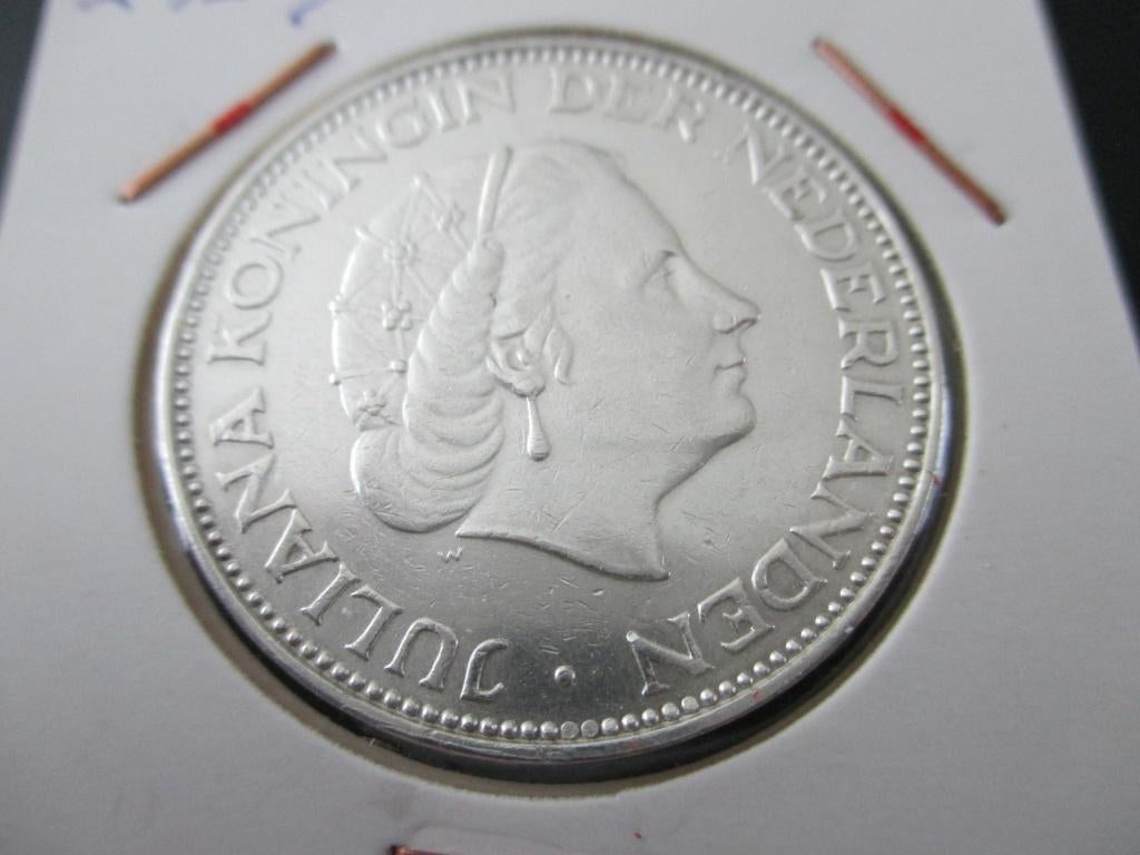 Rijksdaalder 1960, Postzegels en Munten, Munten | Nederland, Koningin Juliana, Zilver, Ophalen of Verzenden, Losse munt