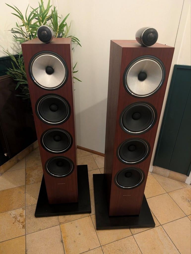 Bowers en Wilkins 702S2 Rosenut ZGAN, Audio, Tv en Foto, Luidsprekers, Ophalen, Zo goed als nieuw, Bowers & Wilkins (B&W), 120 watt of meer