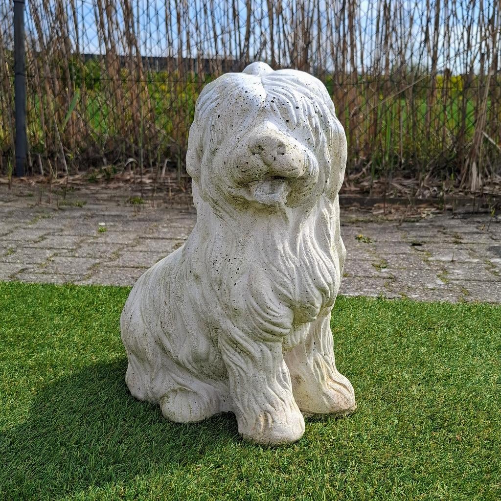 Betonnen Beeld - Schapendoes, Ophalen, Gebruikt, Beton, Dierenbeeld