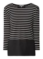 Warehouse peplum top blouse zwart wit met streepdessin 38, Kleding | Dames, Blouses en Tunieken, Maat 38/40 (M), Zwart, Nieuw