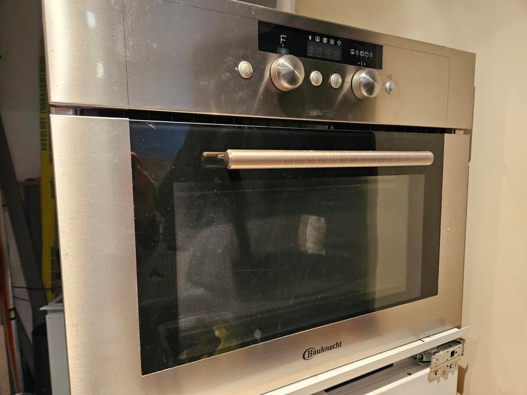 Bauknecht inbouw combi magnetron, Ophalen, Gebruikt, Draaiplateau, 45 tot 60 cm