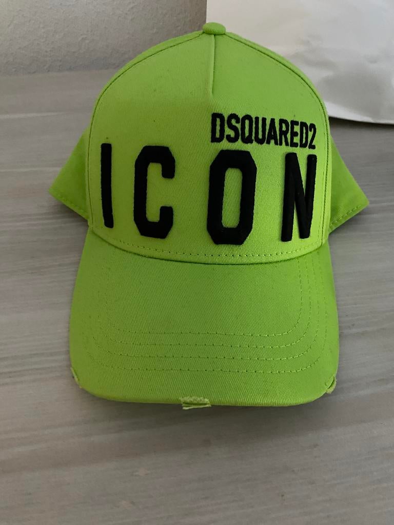 Dsquared2 ICON LIME EDITION pet, Kleding | Heren, Ophalen of Verzenden, Zo goed als nieuw, One size fits all, Pet