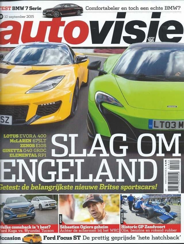 Autovisie 19 2015 : Ford Focus ST - Lotus Evora - McLaren, Ophalen of Verzenden, Gelezen, Algemeen