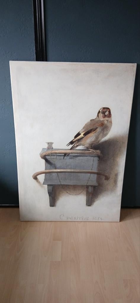 Foto-Schilderij "Puttertje" van Carel Fabritius, Antiek en Kunst, Kunst | Schilderijen | Klassiek, Ophalen