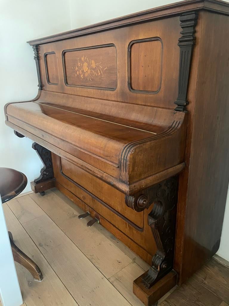 Piano, Muziek en Instrumenten, Piano's, Ophalen, Gebruikt, Bruin, Piano