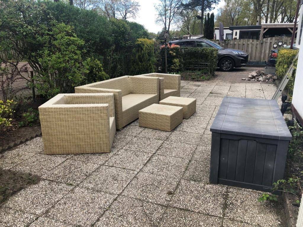 Loungeset/Tuinset, Tuin en Terras, Tuinsets en Loungesets, Ophalen, 5 zitplaatsen, Kunststof, Loungeset