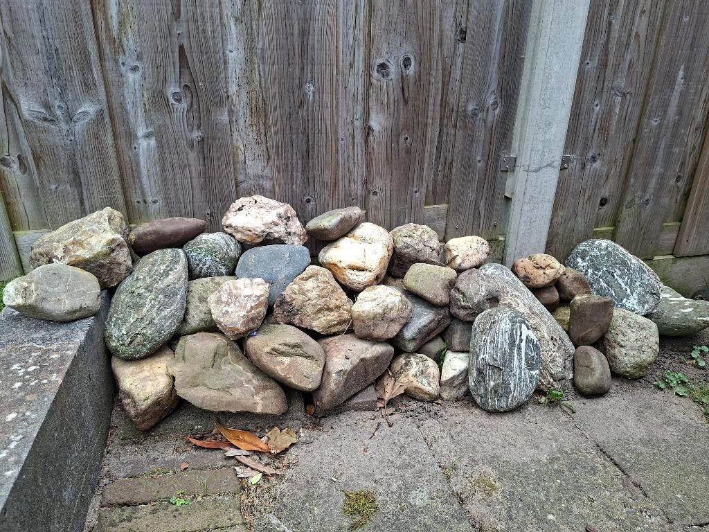 Sierstenen ongeveer 30 stuks, Ophalen, Overige materialen, Gebruikt, Kei