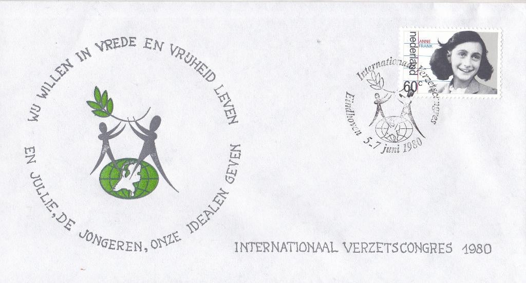 Internationaal Verzetscongres - Eindhoven – 5-7 juni 1980, Verzenden, Envelop