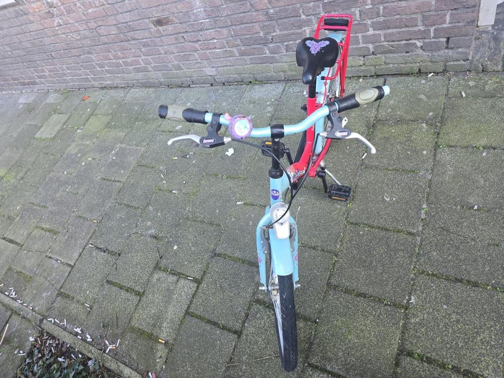 Kinderfiets X-Plorer rood/blauw, Ophalen, Gebruikt, 16 tot 20 inch, X-Plorer