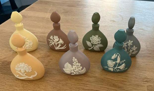 Vintage parfumflesjes Franklin Mint porselein 1978, Antiek en Kunst, Antiek | Porselein, Ophalen of Verzenden