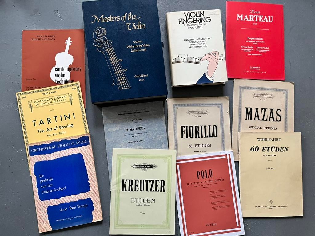bladmuziek viool studie Flesh violin fingering music scores, Muziek en Instrumenten, Bladmuziek, Ophalen of Verzenden, Zo goed als nieuw