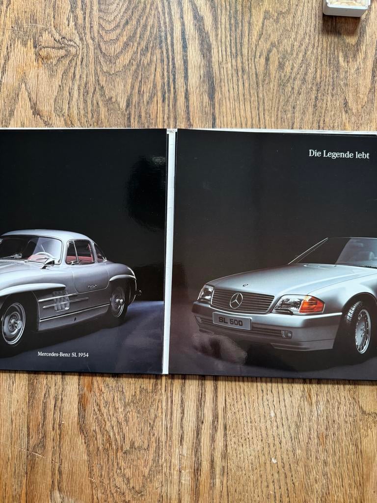 Mercedes SL 280-600 Brochure 1993 - Dubbel met specs, Auto diversen, Handleidingen en Instructieboekjes, Ophalen of Verzenden