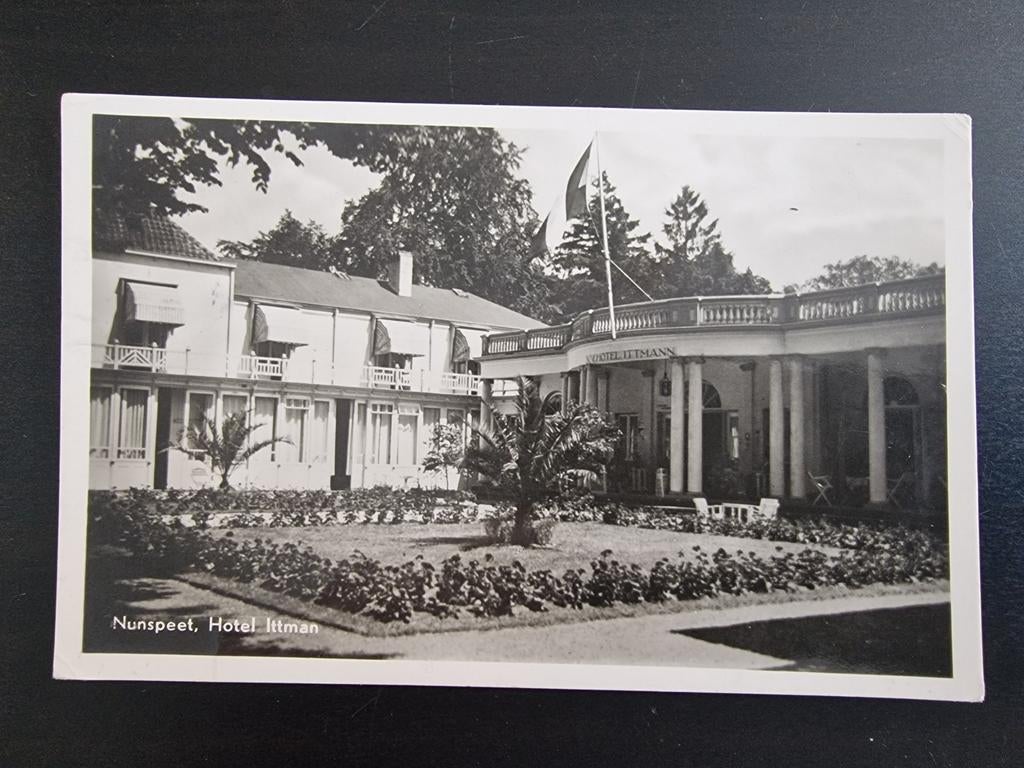 Ansichtkaart 1949 Nunspeet hotel "Ittman", Ophalen of Verzenden, 1940 tot 1960, Gelopen, Gelderland