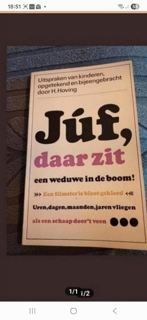 Júf, daar zit een weduwe in de boom! - H. Hoving, Ophalen of Verzenden, Gelezen, H. Hoving