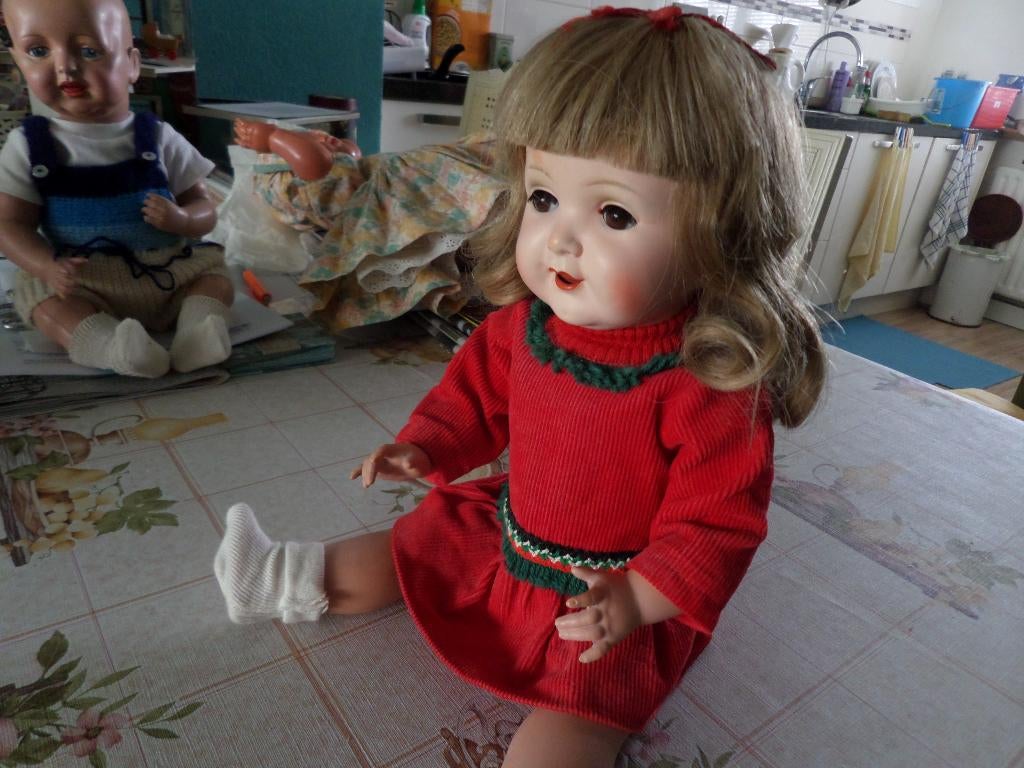 antieke pop Schutzmarke 35 cm, Antiek en Kunst, Ophalen of Verzenden