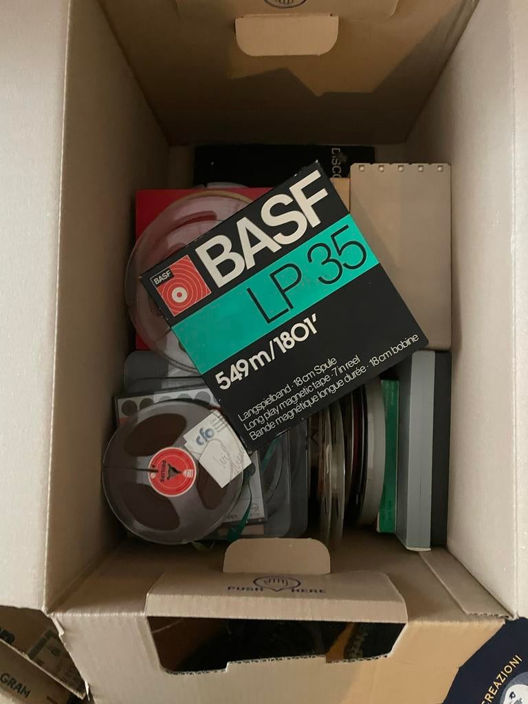 Partij banden voor bandrecorder - BASF LP 35 en Philips, Ophalen, Onderdeel, Met banden