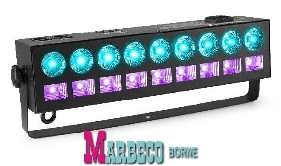 LED Bar 2-in-1 effect RGBW, UV, Strobo, DMX, Muziek gest, Geluidgestuurd, Nieuw, Info@marbeco.nl, BeamZ