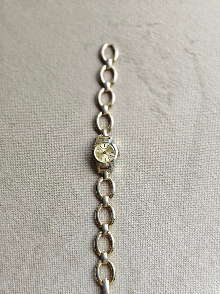Vintage dames polshorloge jaren 60, Ophalen of Verzenden, Gebruikt, Goud