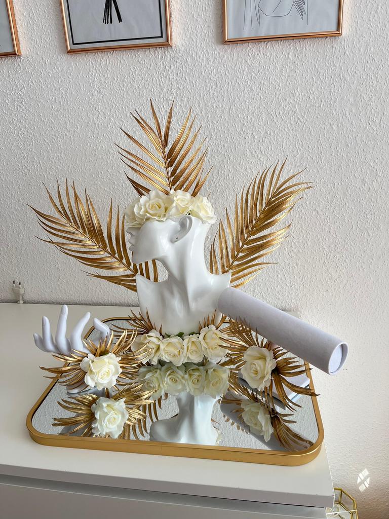 Gouden Decoratie Stand Perfect voor Verloving / Bruiloft, Ophalen of Verzenden, Goud