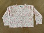 Petit Bateau dun vestje wit roze bloemen meisje maat 116, Meisje, Trui of Vest, Ophalen of Verzenden, Petit Bateau