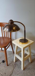 Prachtige vintage messing koper kleur lamp Bauhaus, Ophalen of Verzenden