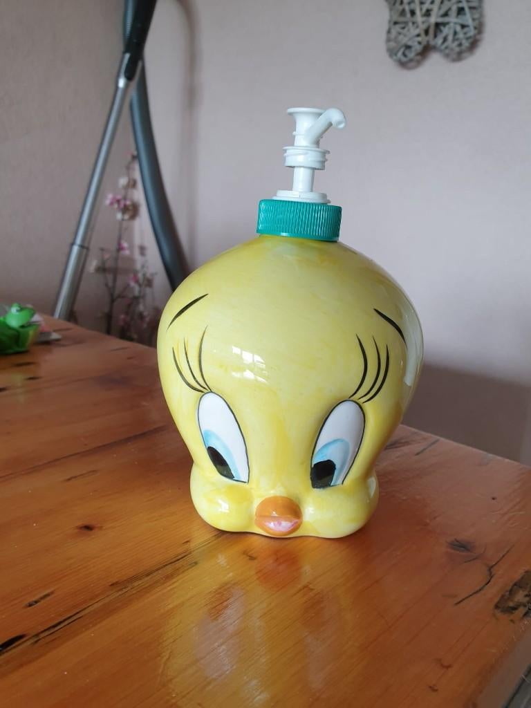 Tweety zeepdispenser, Ophalen of Verzenden, Overige figuren, Zo goed als nieuw, Gebruiksvoorwerp