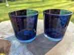 2 waxinelicht houders Levensbloem, Overige materialen, Blauw, Nieuw, Ophalen of Verzenden