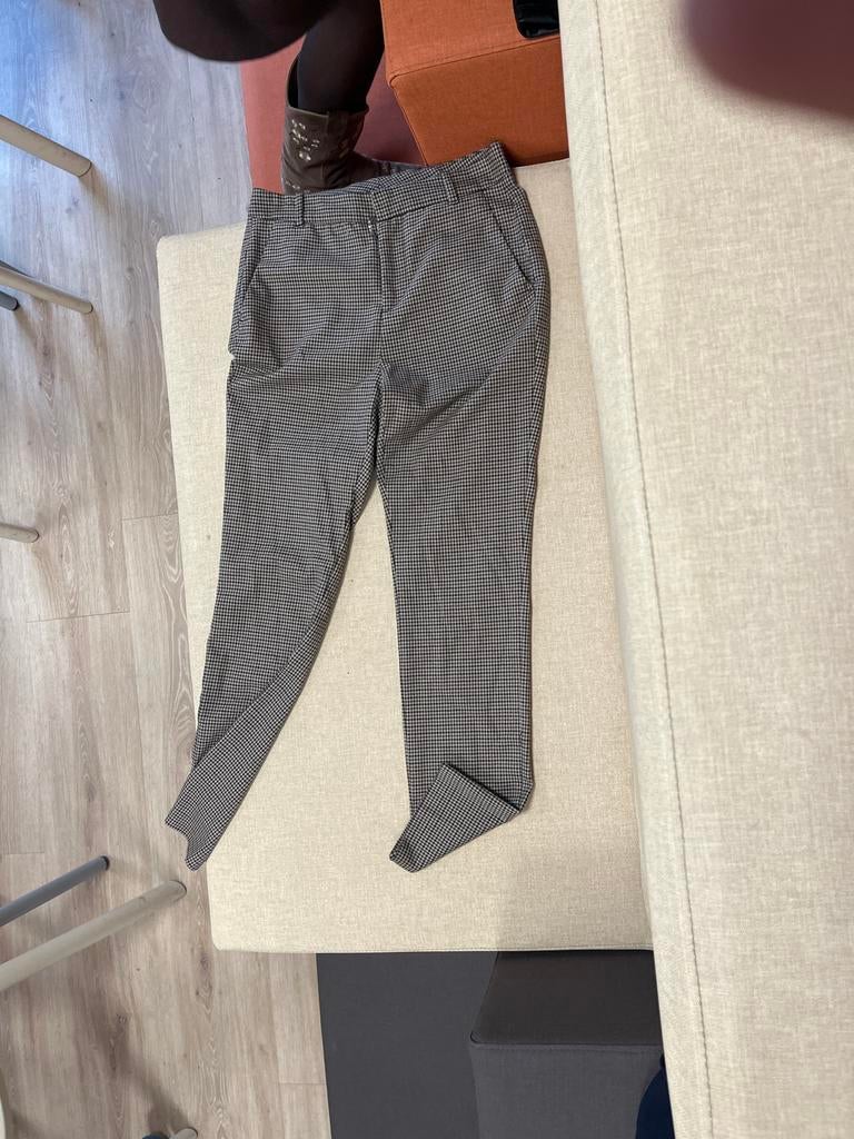 Gedragen geruite broek, Zwart, Lang, Gedragen, Ophalen