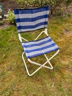Opklapbare Visserstoel met Leuning - Camping & Strand, Ophalen of Verzenden, Gebruikt, Campingstoel