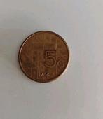 Gulden 5 vijf cent 1988 munt Beatrix stuiver, Postzegels en Munten, Munten | Nederland, Koningin Beatrix, Losse munt, 5 cent, Goud