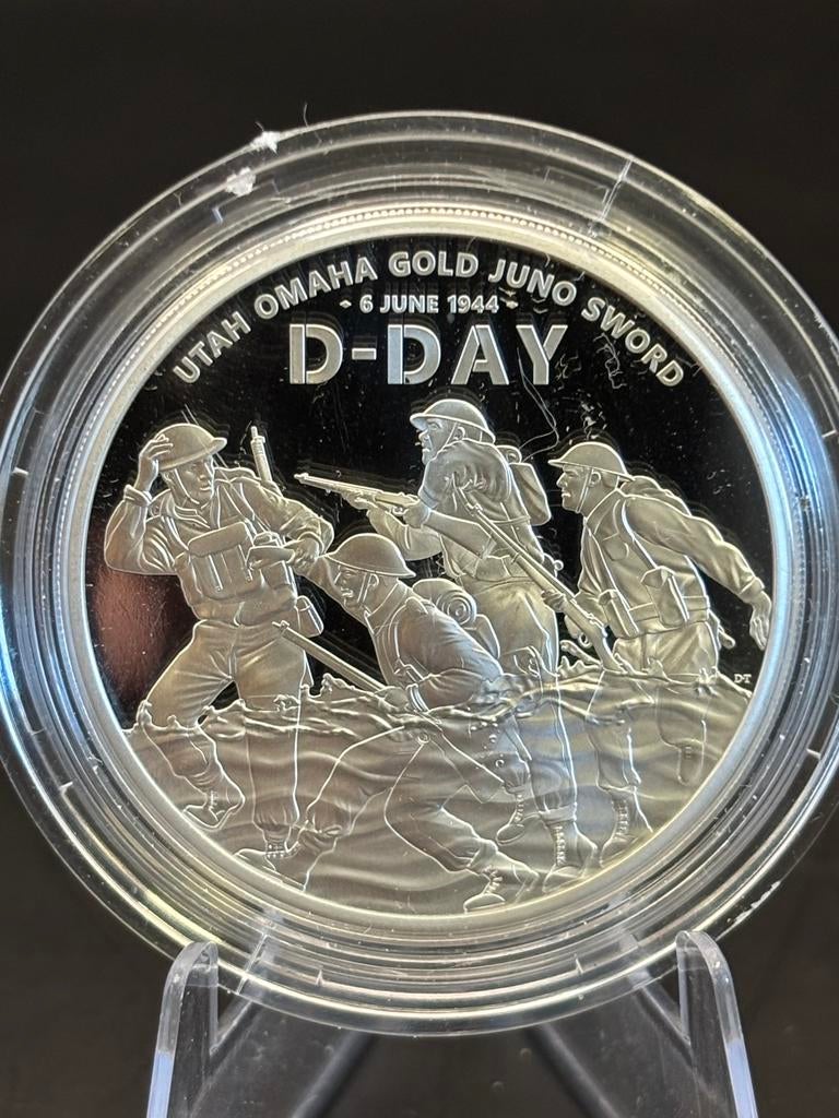 3x D-Day 2024 1 Oz Zilveren PROOF munt - Royal Mint, Postzegels en Munten, Ophalen of Verzenden, Overige landen, Setje, Zilver