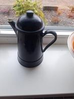 Vintage geëmailleerde koffiekan - Donkerblauw, Antiek en Kunst, Ophalen of Verzenden